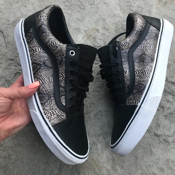 snakeskin vans mens
